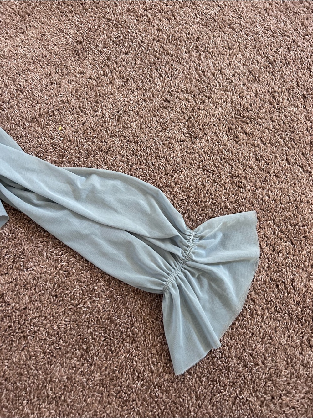 Divided Ruffled Open-Front Cardigan in Light Sage - Picture 2 of 3